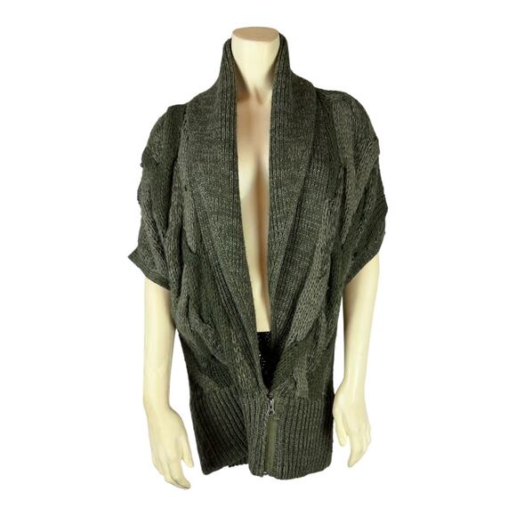 Barney’s Cardigan Sweater Vest Alpaca Wool Acrylic knit XS New York Green - Picture 1 of 10